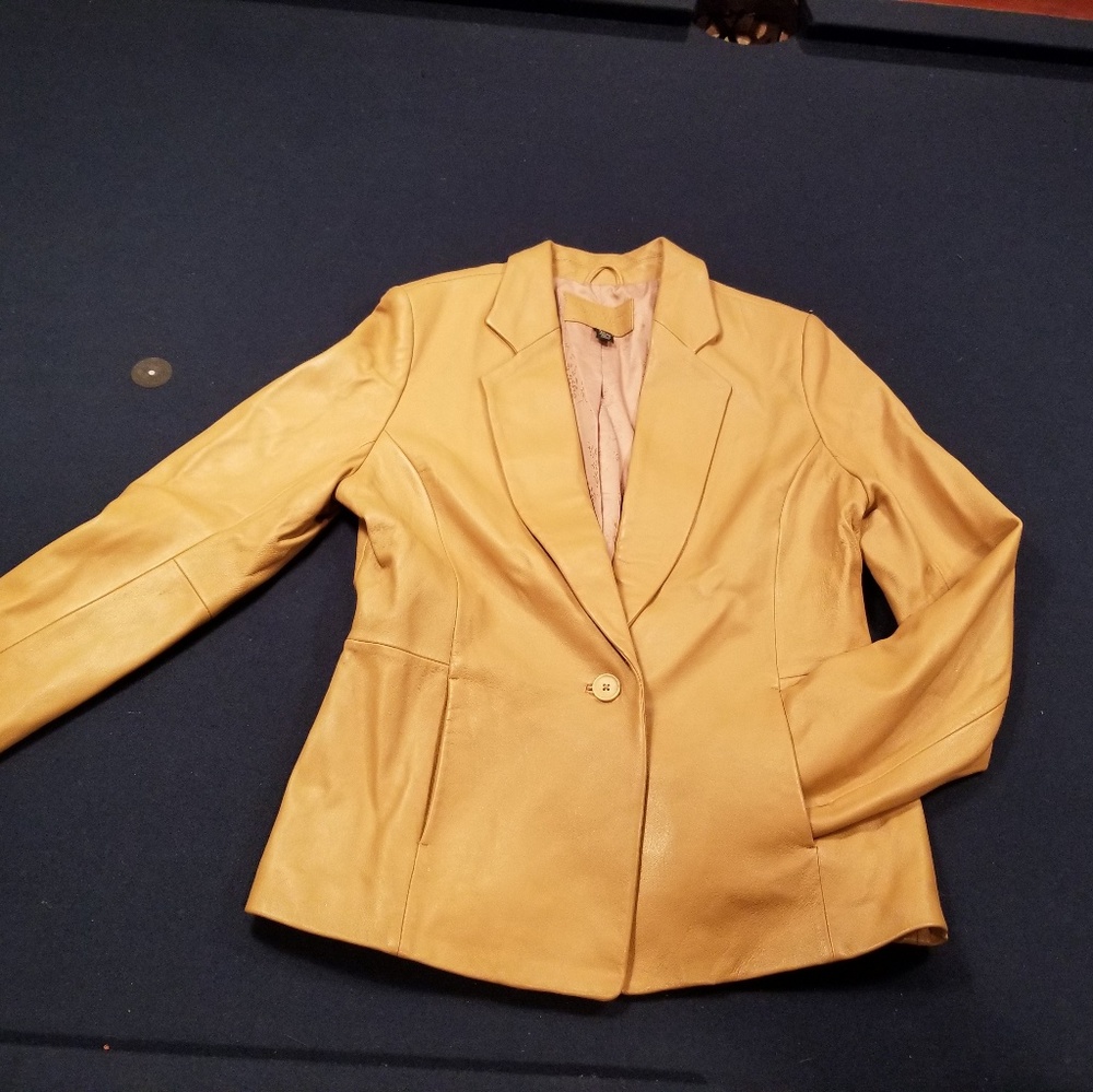 Leather blazer